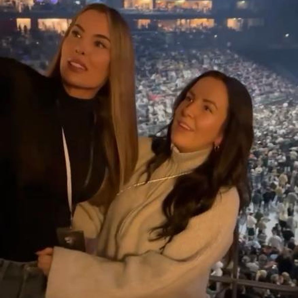 Anna-Maria Ferchichi und Kim Devlin-Mania beim Bushido-Konzert, März 2024