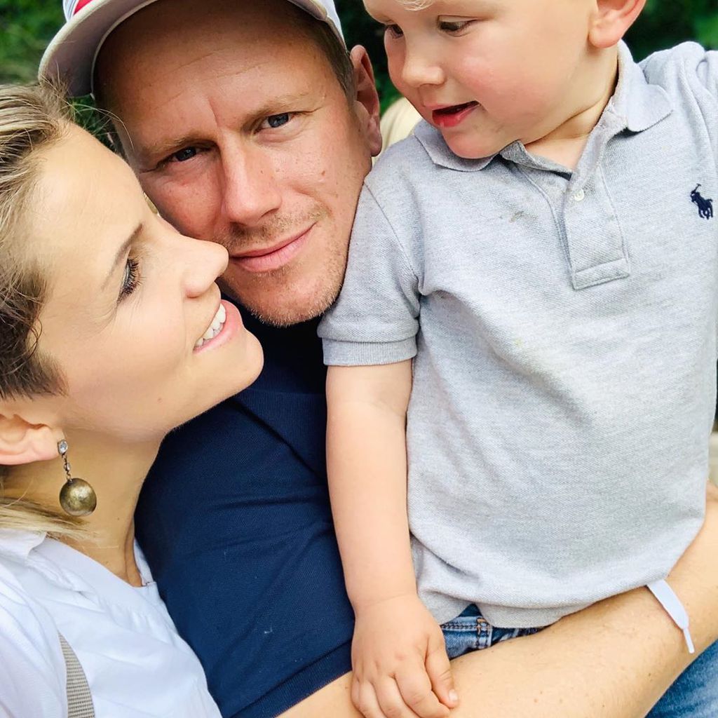 Anna-Maria Zimmermann mit ihrem Mann Christian und ihrem Sohn Matti