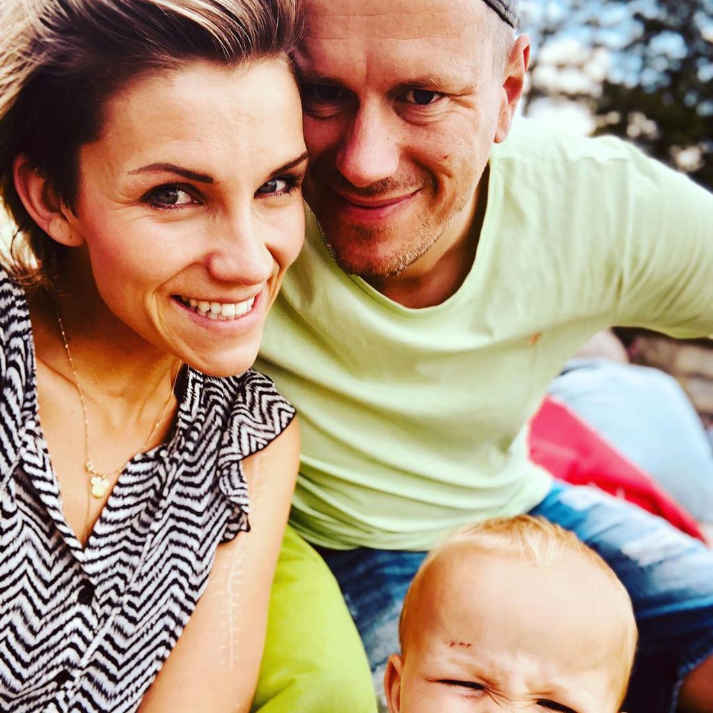 Anna-Maria Zimmermann mit ihrem Mann Christian und ihrem Sohn Matti