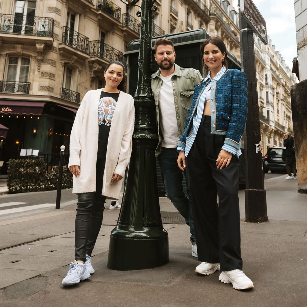 Anne Menden, Felix von Jascheroff und Chryssanthi Kavazi in Paris für GZSZ