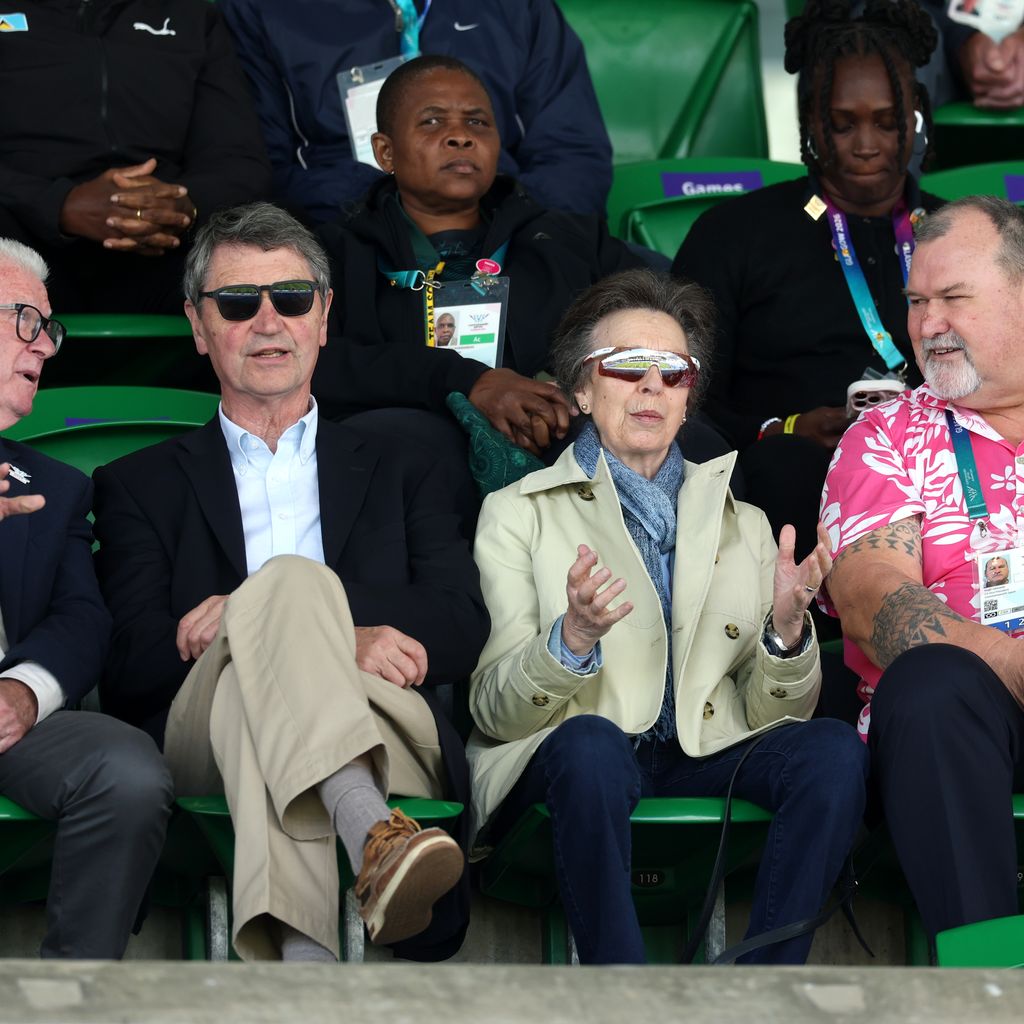 Prinzessin Anne, Timothy Laurence und Hugh Graham beim Leichtathletik-Wettbewerb der Commonwealth Games in Glasgow 2026