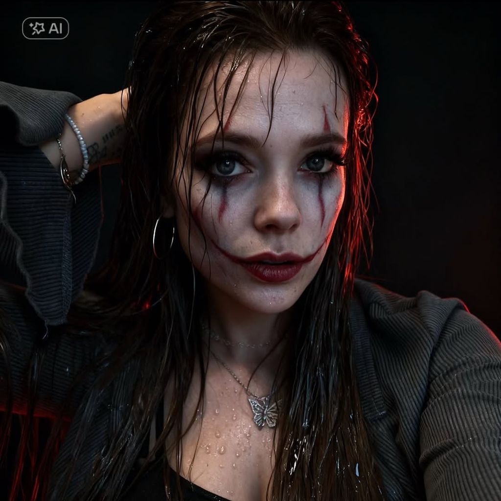 Anne Wünsche als Joker auf KI-Bild, Oktober 2025.