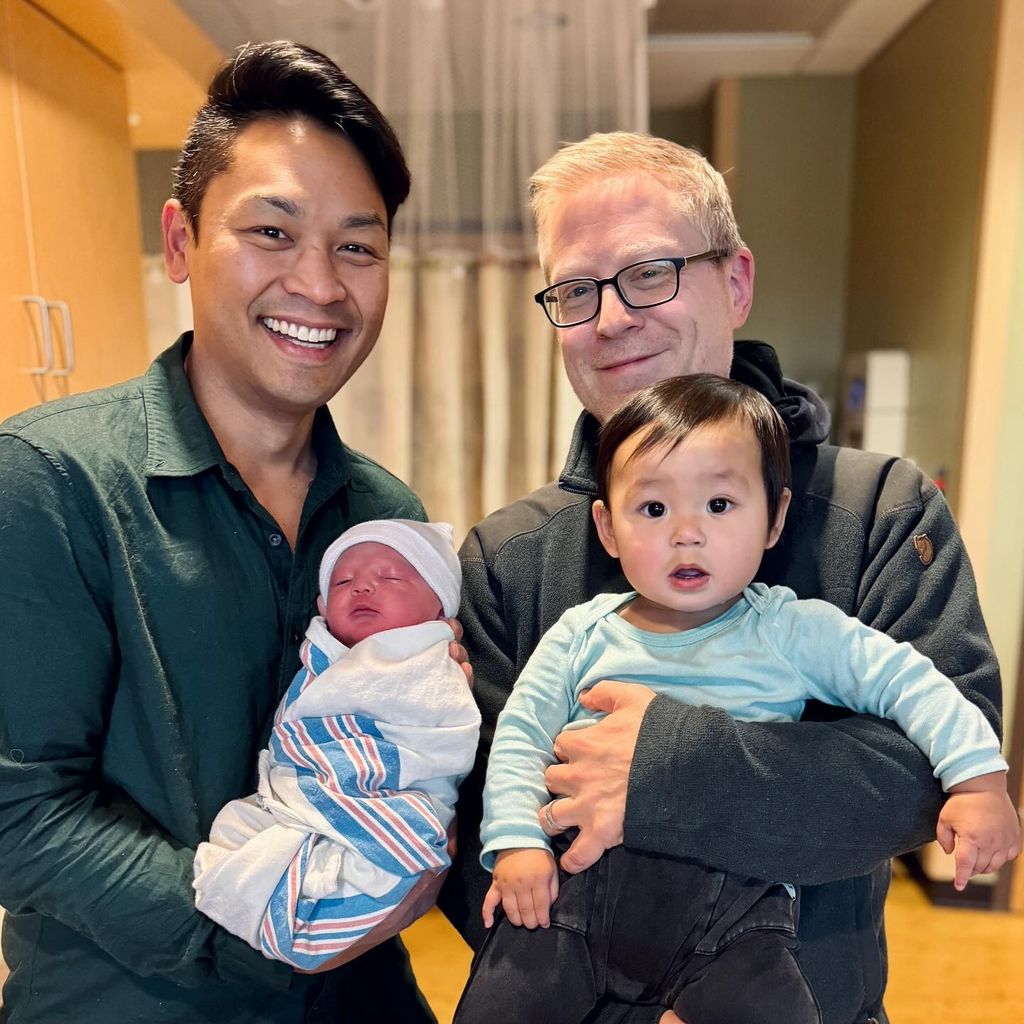 Anthony Rapp, Schauspieler, mit seiner Familie
