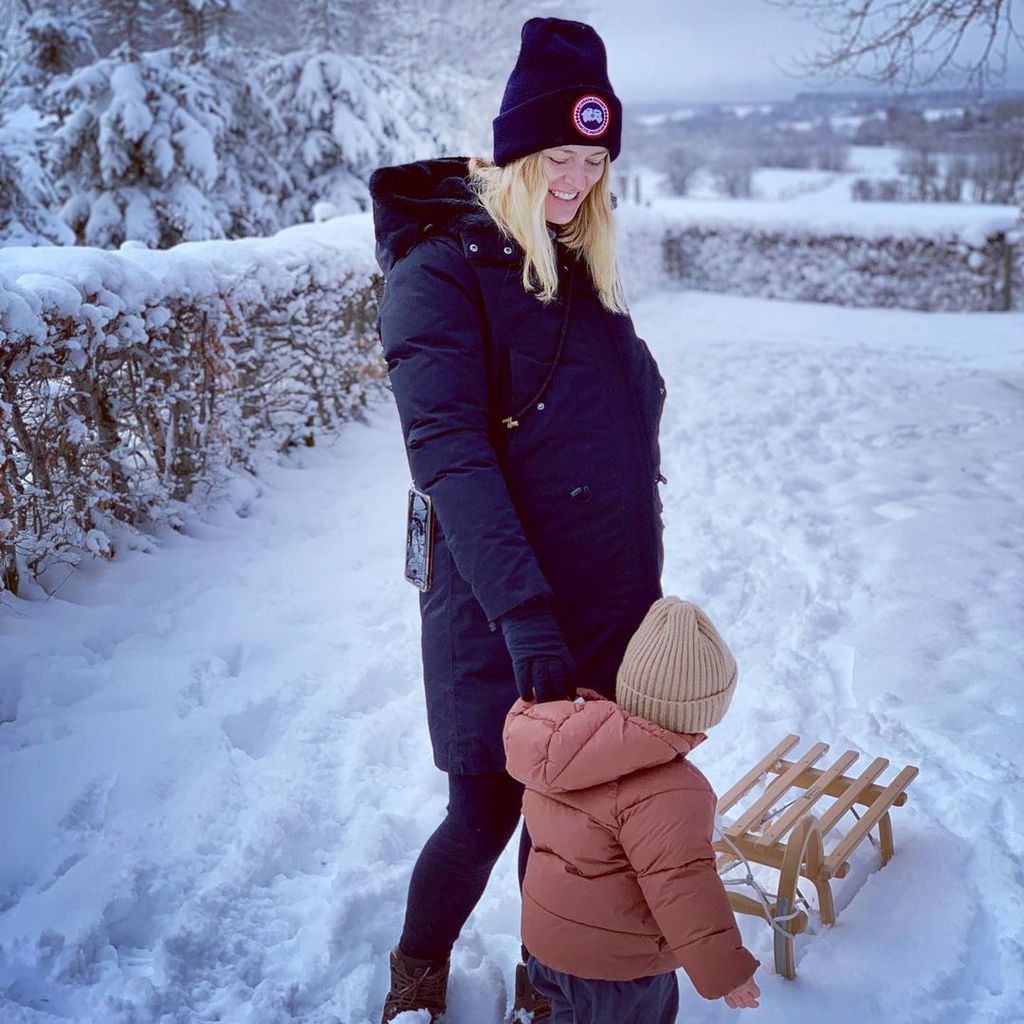 Antje Heinrich mit ihrem Sohn