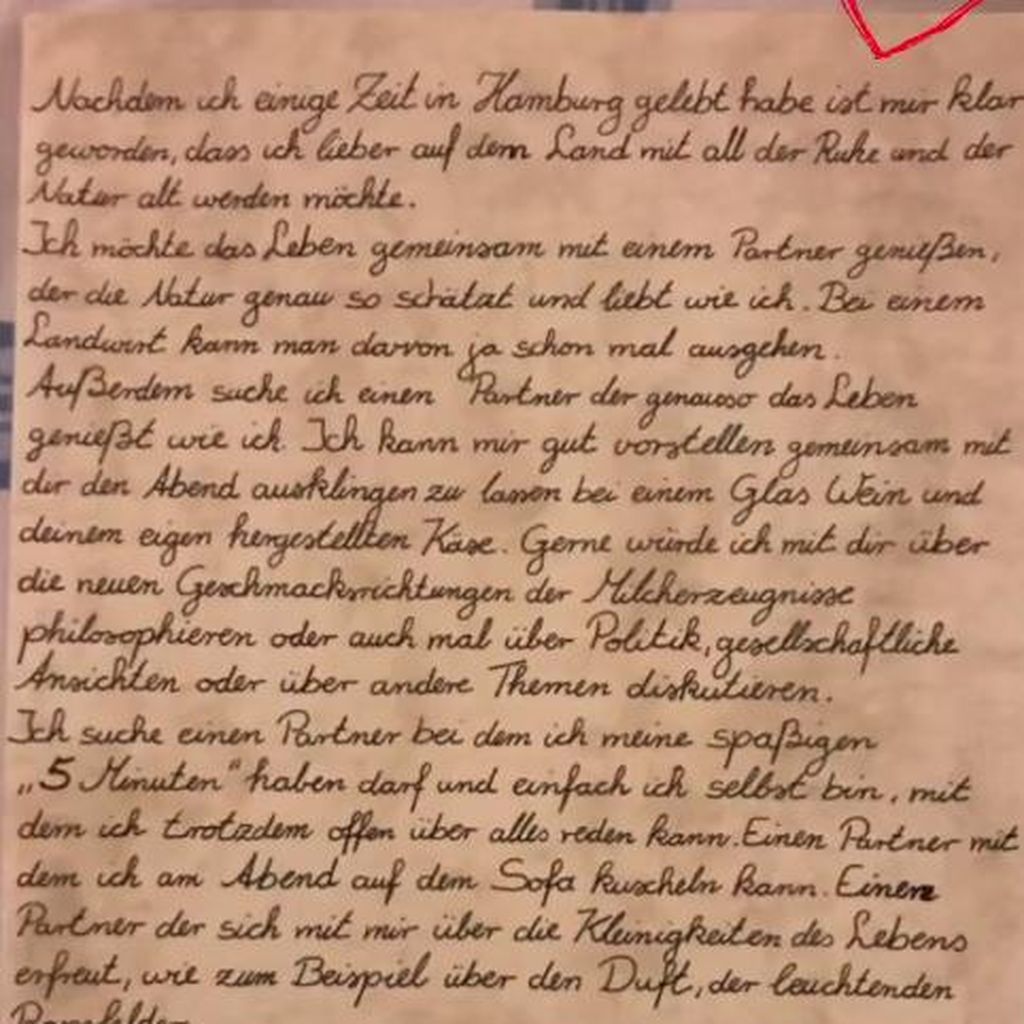 Antjes "Bauer sucht Frau"-Liebesbrief an Arne