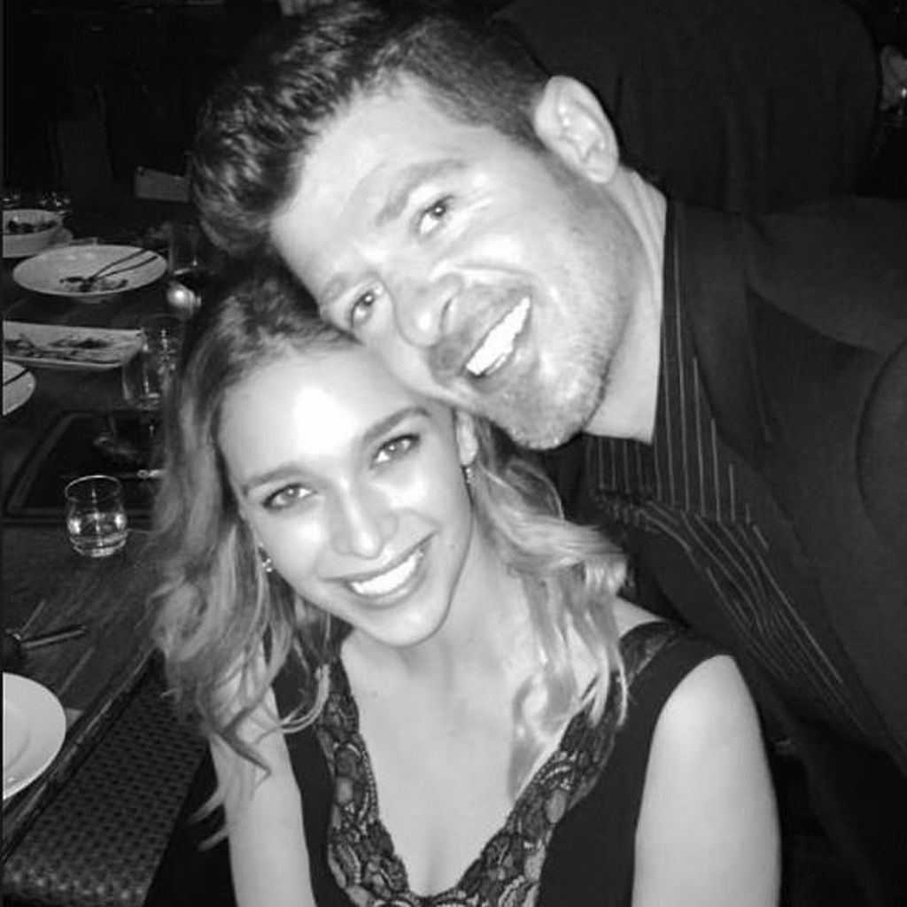 April Love Geary und Robin Thicke, 2014