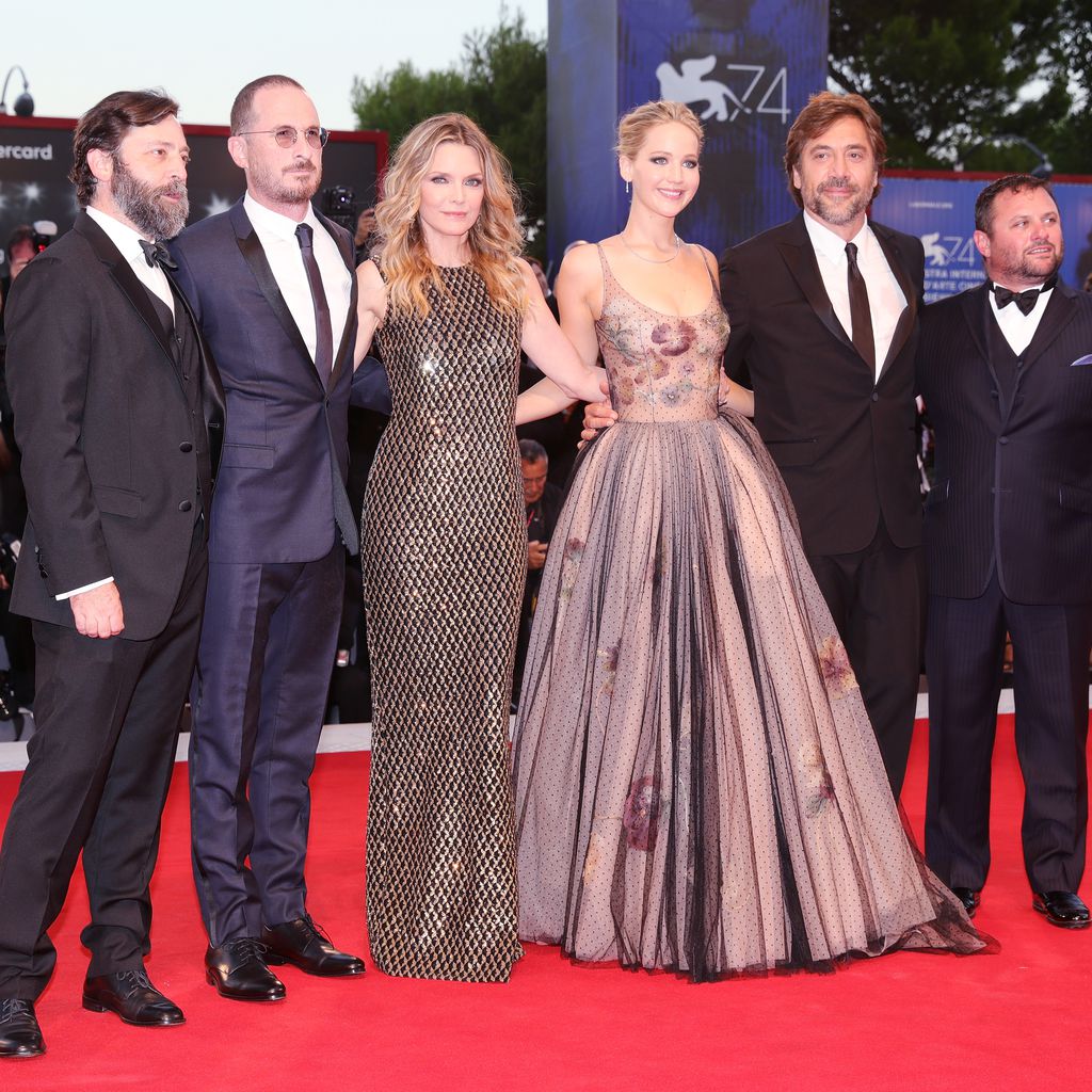 Ari Handel, Darren Aronofsky, Michelle Pfeiffer, Jennifer Lawrence, Javier Bardem und Scott Franklin