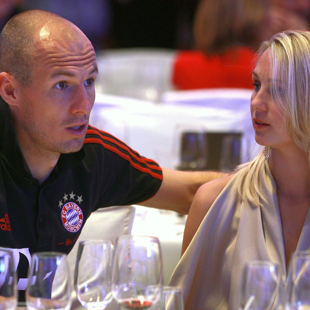 Arjen Robben und seine Frau Bernadien im Jahr 2012