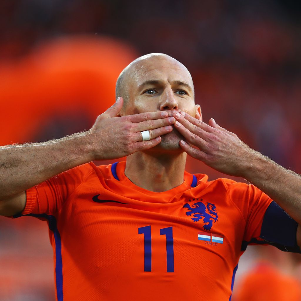 Fußballer Arjen Robben der EM-Quali gegen Luxemburg 2017
