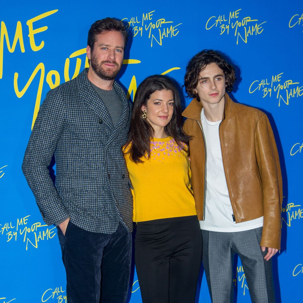 Armie Hammer, Esther Garrel und Timothée Chalamet, 2018