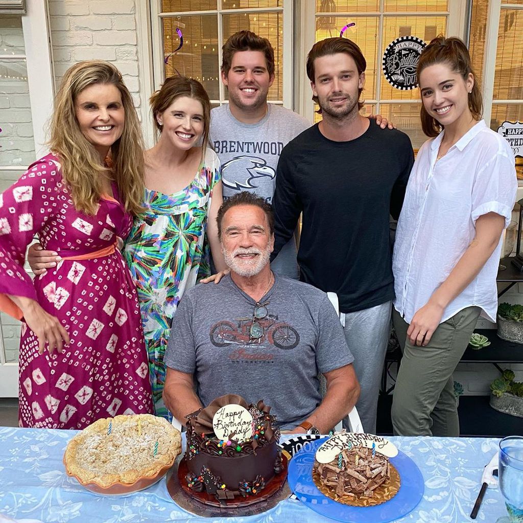 Maria Shriver und Arnold Schwarzenegger mit ihren Kids Katherine, Christopher, Patrick und Christina