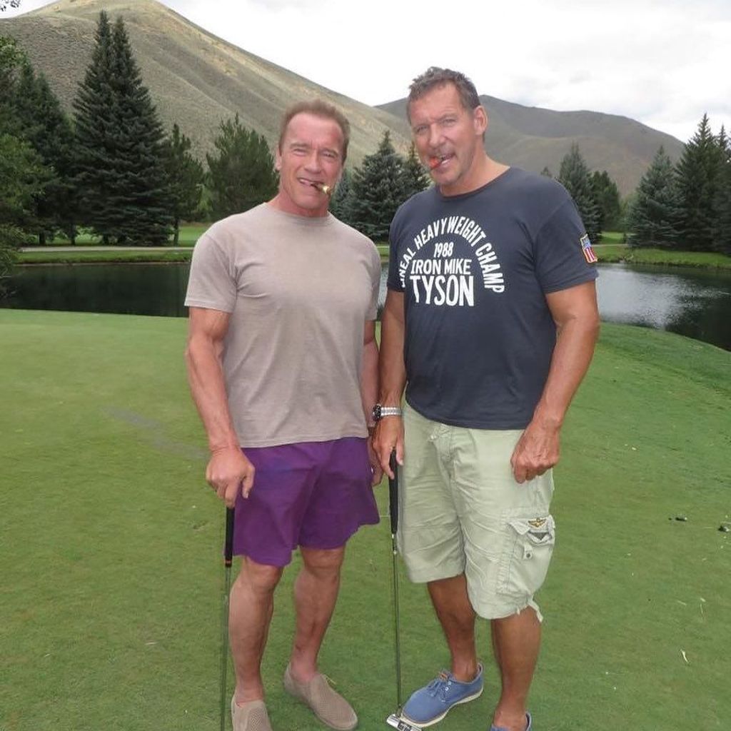 Arnold Schwarzenegger und Ralf Möller  im Juni 2023