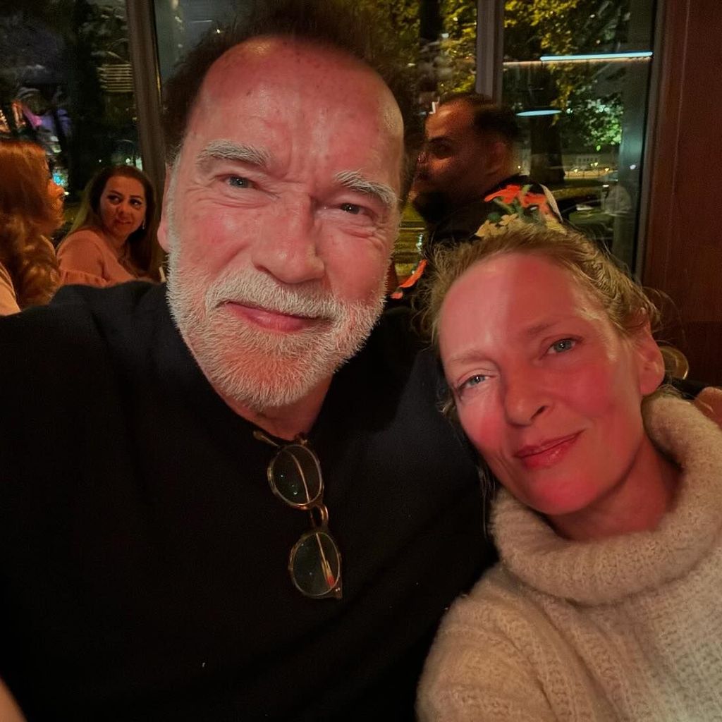 Arnold Schwarzenegger und Uma Thurman im September 2024