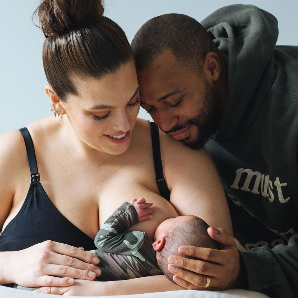 Ashley Graham und Ehemann Justin Ervin mit Söhnchen Isaac Menelik Giovanni