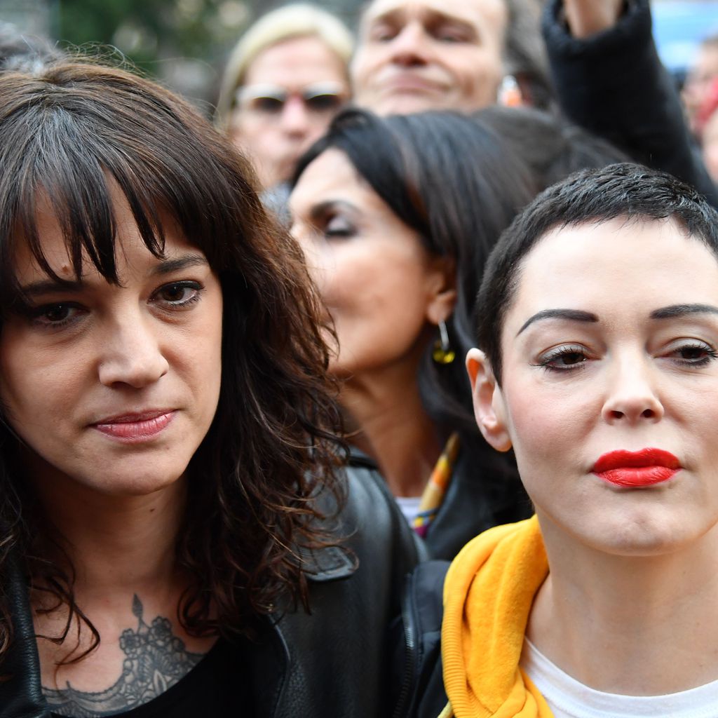 Asia Argento und Rose McGowan bei einer #MeToo-Demonstration