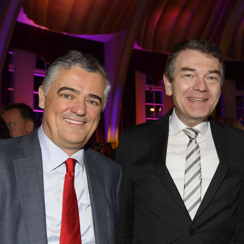 Matthias Fornoff, Jörg Schönenborn und Jürgen von der Lippe beim Deutschen Fernsehpreis 2019