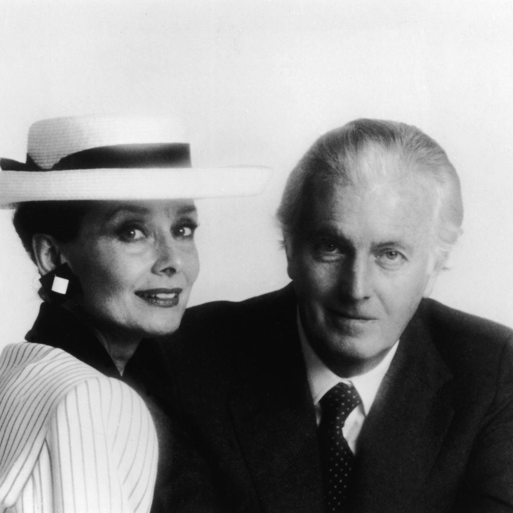 Schauspielerin Audrey Hepburn und Modeschöpfer Hubert de Givenchy im Jahr 1985