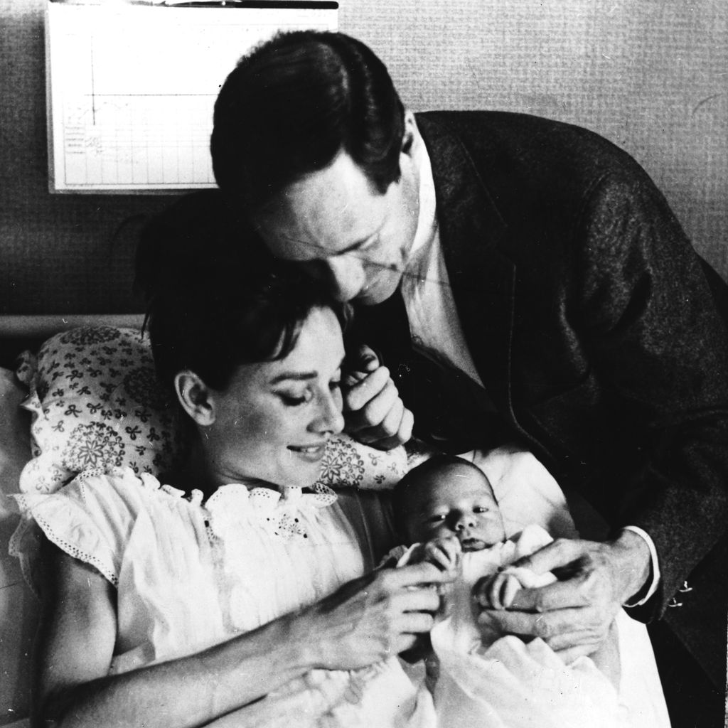 Audrey Hepburn und Mel Ferrer mit ihrem Sohn Sean