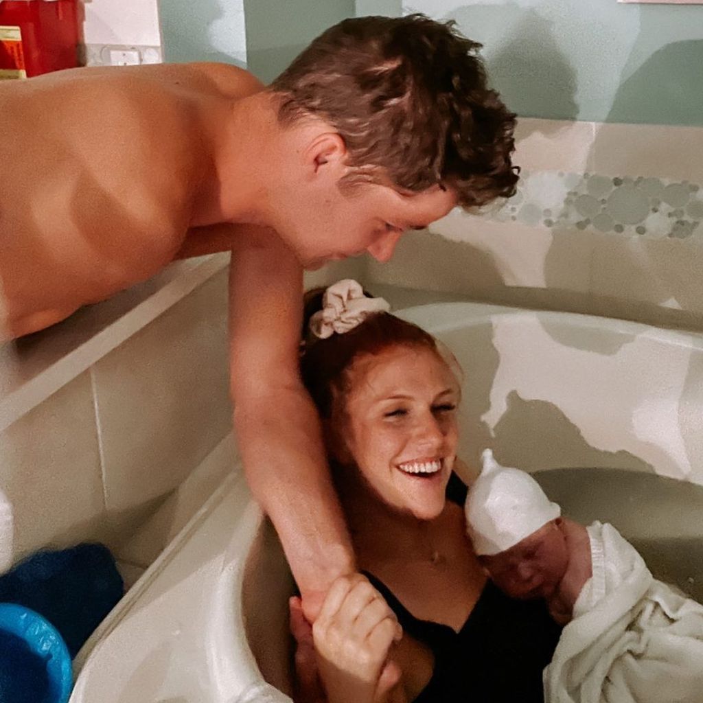 Audrey Roloff kurz nach der Geburt ihres dritten Kindes
