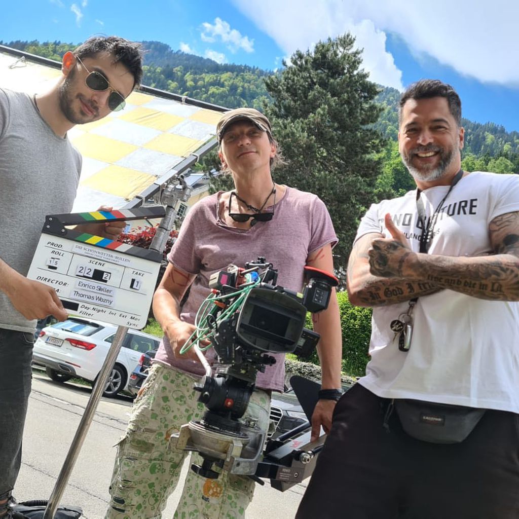 Aurelio Savina am Set zu "Die Schönwetter-Bullen" in Österreich