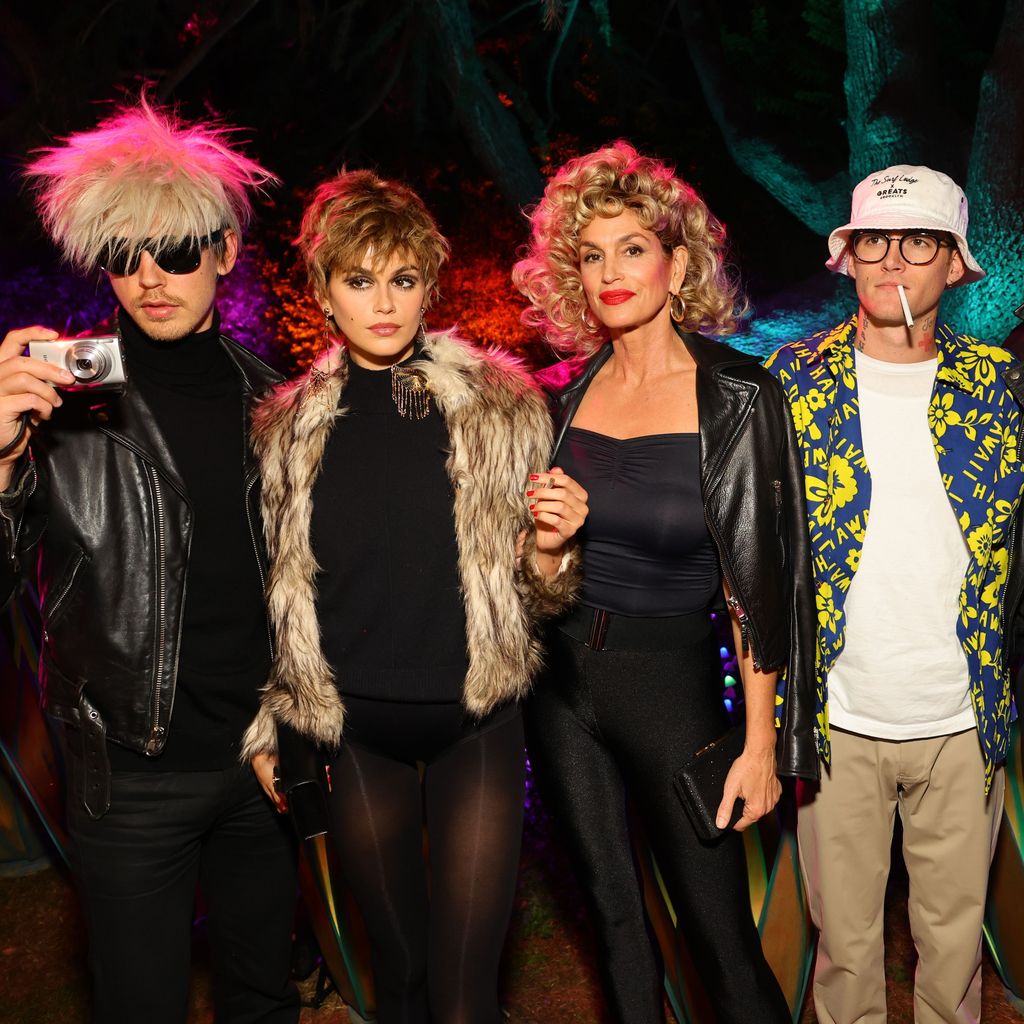 Austin Butler, Kaia Gerber, Cindy Crawford, Presley Gerber und Rande Gerber