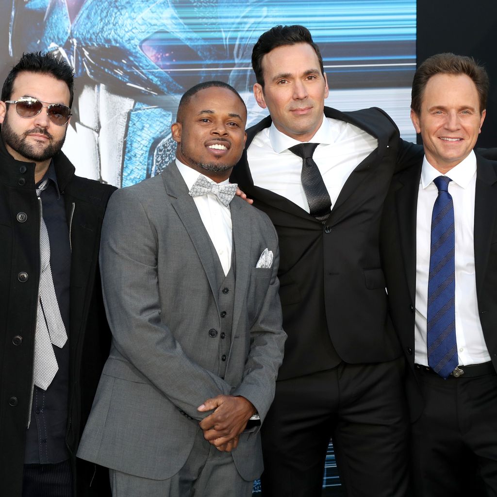 Austin St. John, Walter Jones, Jason David Frank und David Yost im März 2017 in Westwood