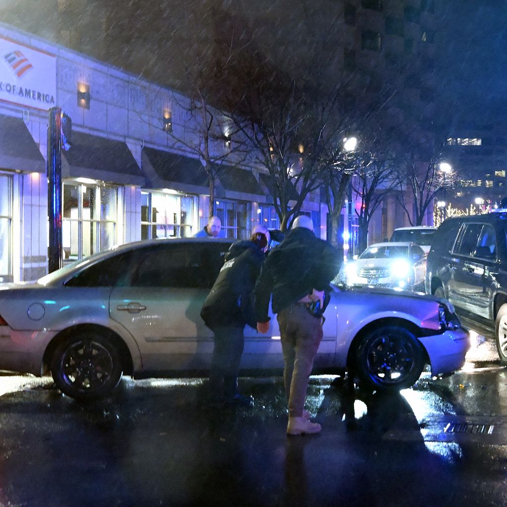 Die Unfallfahrzeuge in Wilmington im US-Bundesstaat Delaware