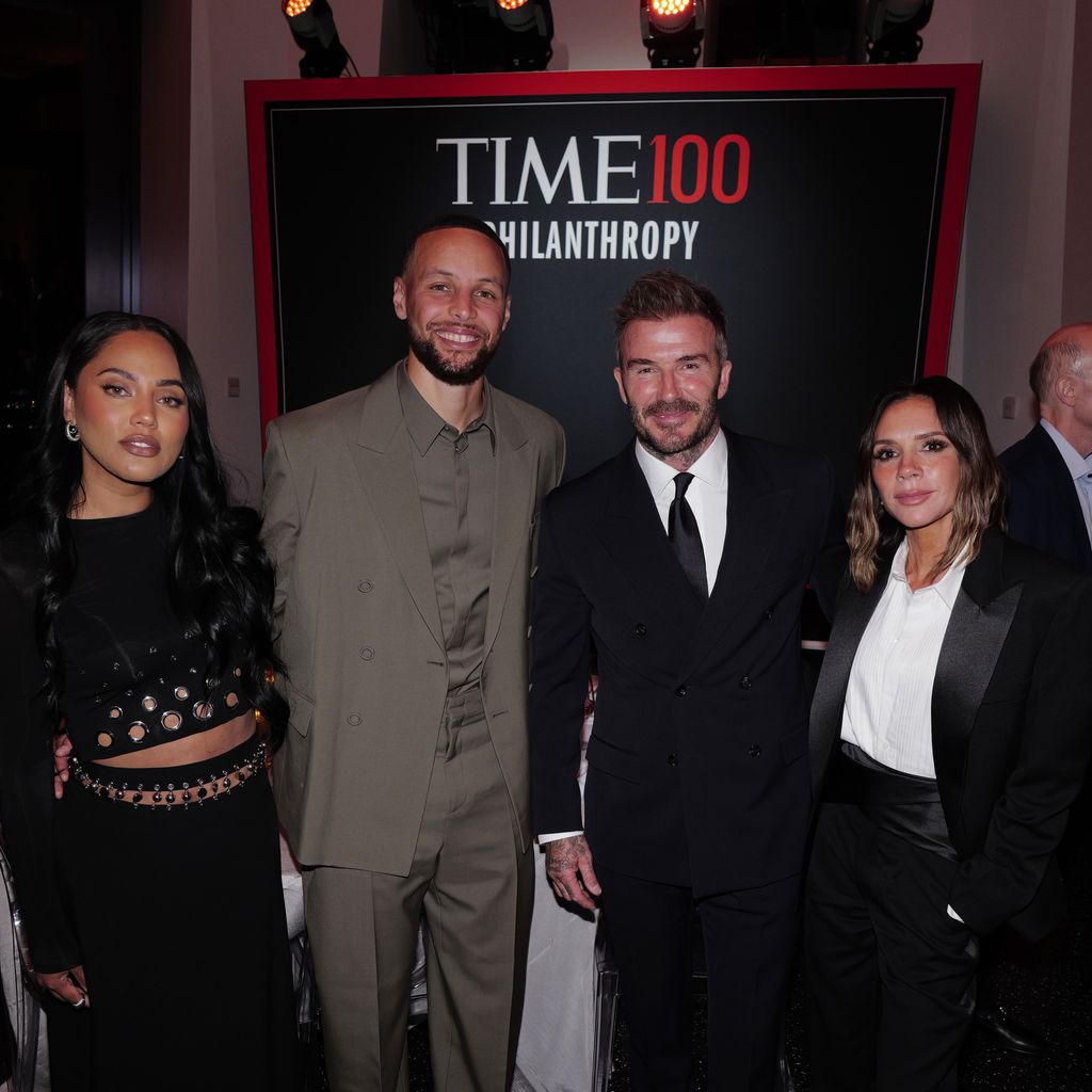 Ayesha und Stephen Curry mit David und Victoria Beckham, Mai 2025