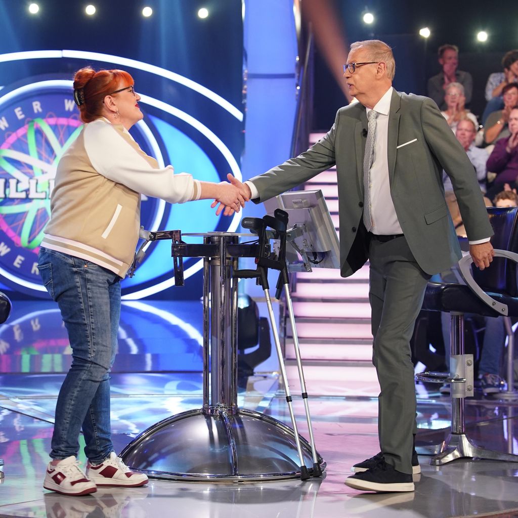 Babette Rüster und Günther Jauch bei "Wer wird Millionär?"