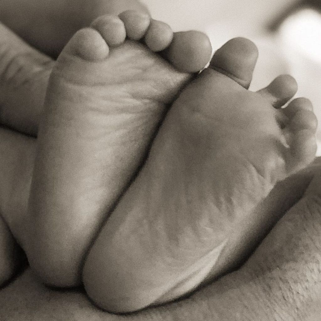 Babyfüße von Gracy Victorys Sohn, 2021