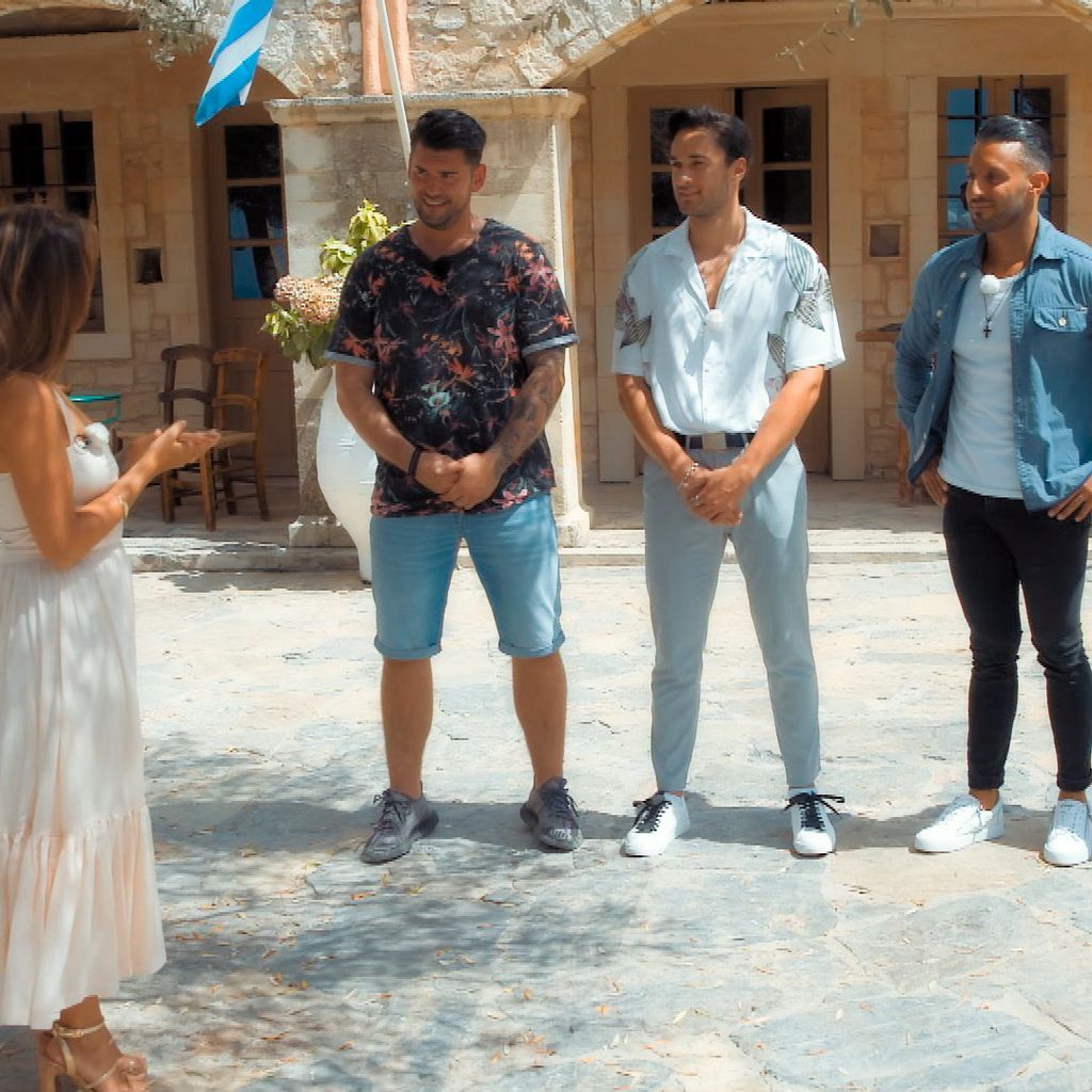 Bachelorette Melissa bei einem Gruppendate mit Ioannis, Leander, Saverio und Angelo