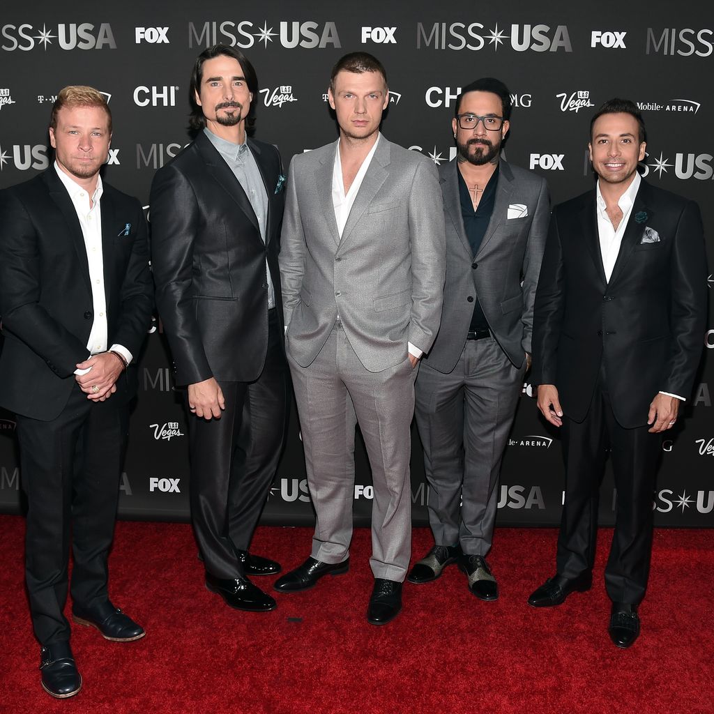 Backstreet Boys: Brian Littrell, Kevin Richardson, Nick Carter, A.J. McLean and Howie Dorough (v.l.)