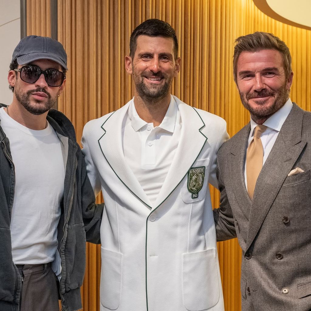 Bad Bunny,  Novak Djokovic und David Beckham