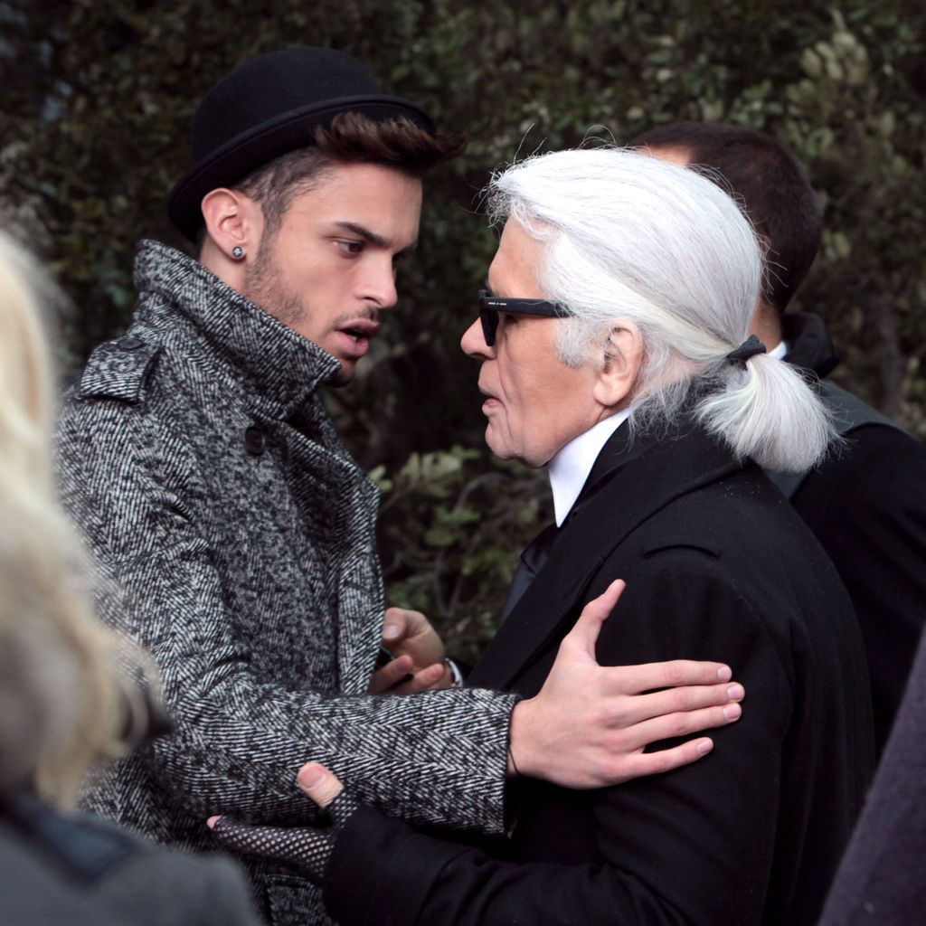 Baptiste Giabiconi und Karl Lagerfeld, 2013