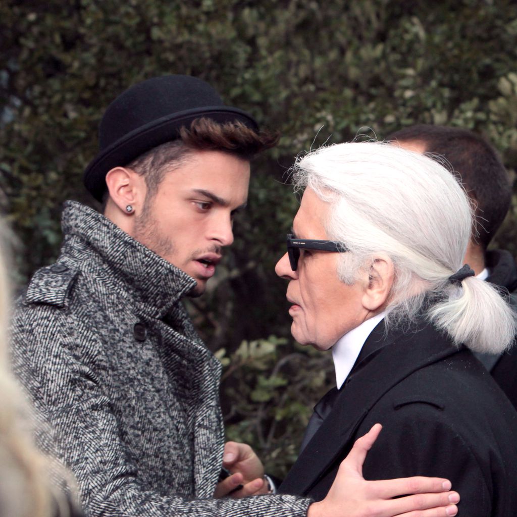 Baptiste Giabiconi und Karl Lagerfeld