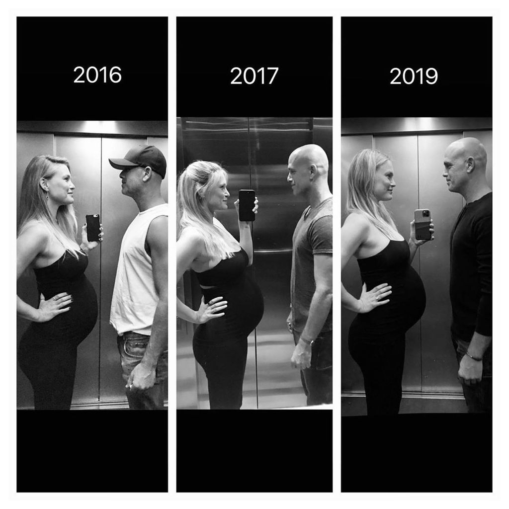 Bar Refaeli mit ihrem Mann Adi Ezra in drei verschiedenen Jahren