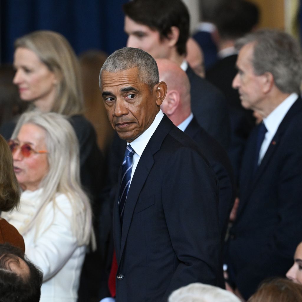 Barack Obama bei Donald Trumps Amtseinführung, Januar 2025