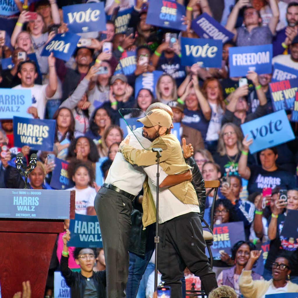 Barack Obama und Eminem im Oktober 2024