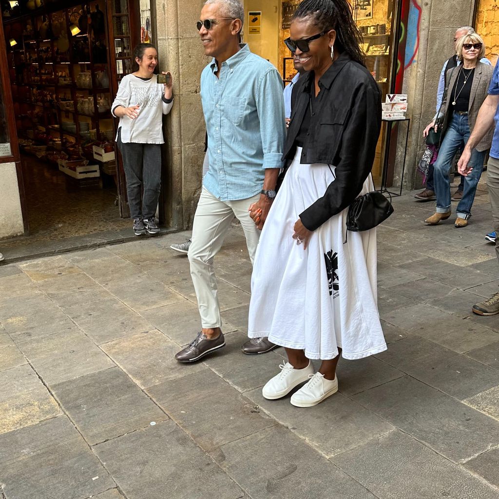 Barack Obama und Michelle Obama in Barcelona 2023