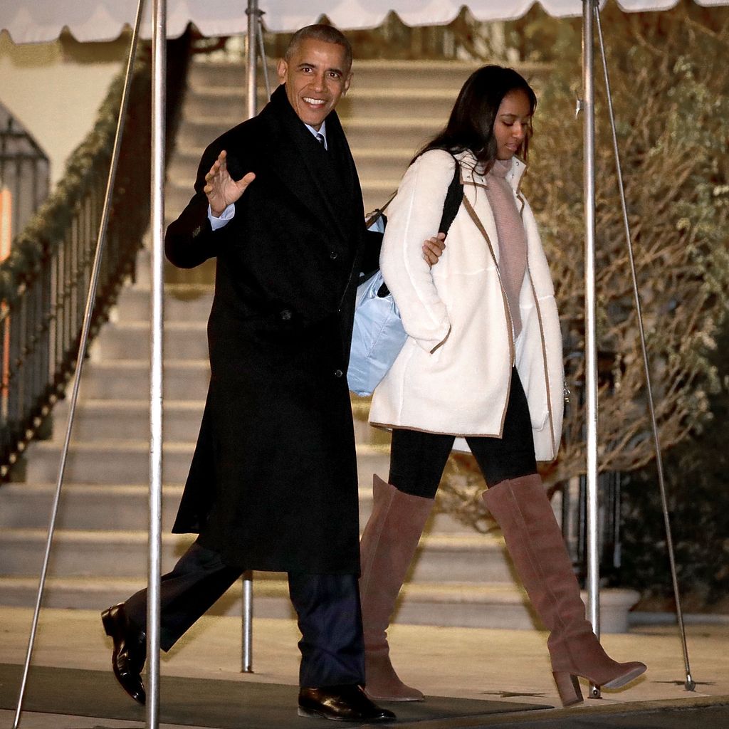 Barack Obama und seine Tochter Sasha im Dezember 2016