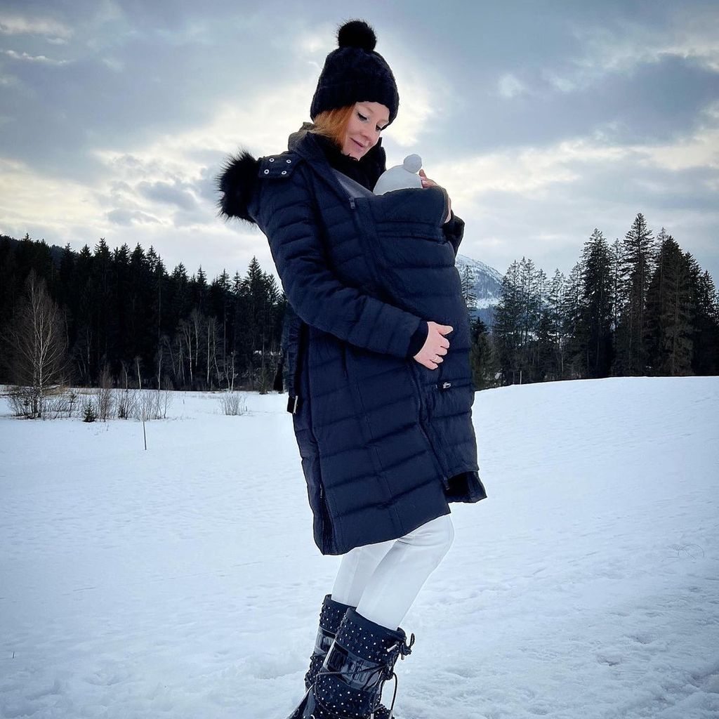 Barbara Meier mit ihrer Tochter Emilia Elise