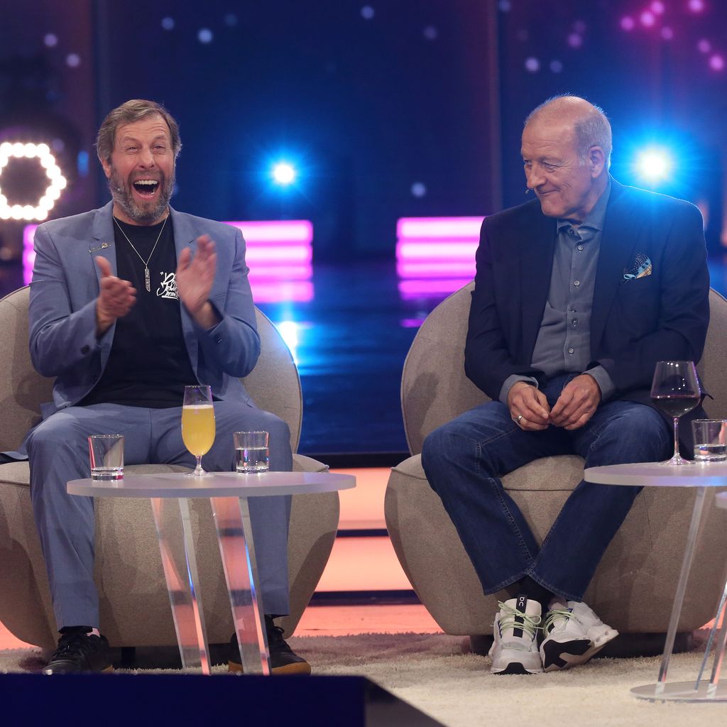 Barbara Schöneberger, Oliver Korittke und Leonard Lansink bei "Verstehen Sie Spaß", 2023
