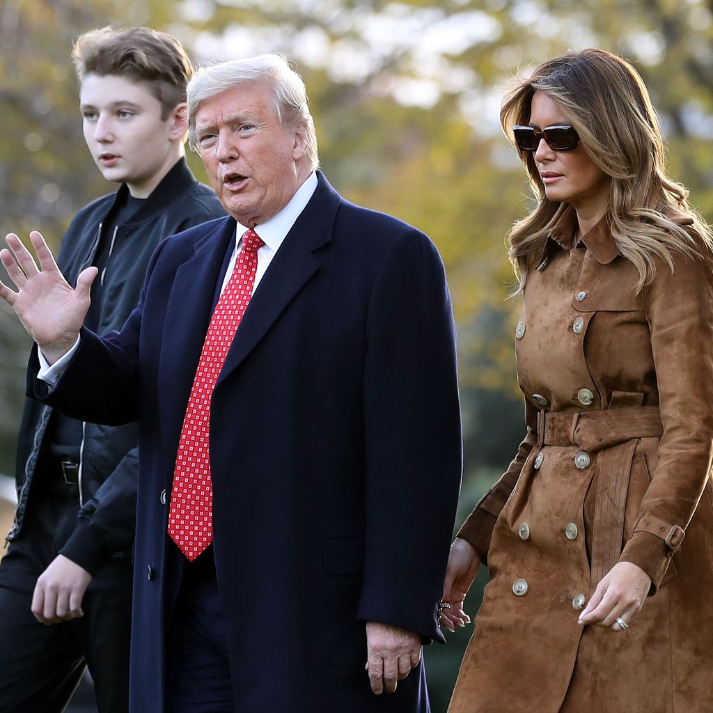Barron, Donald und Melania Trump in Washington, November 2019