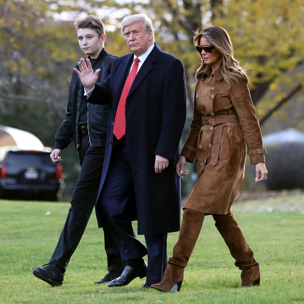 Barron, Donald und Melania Trump