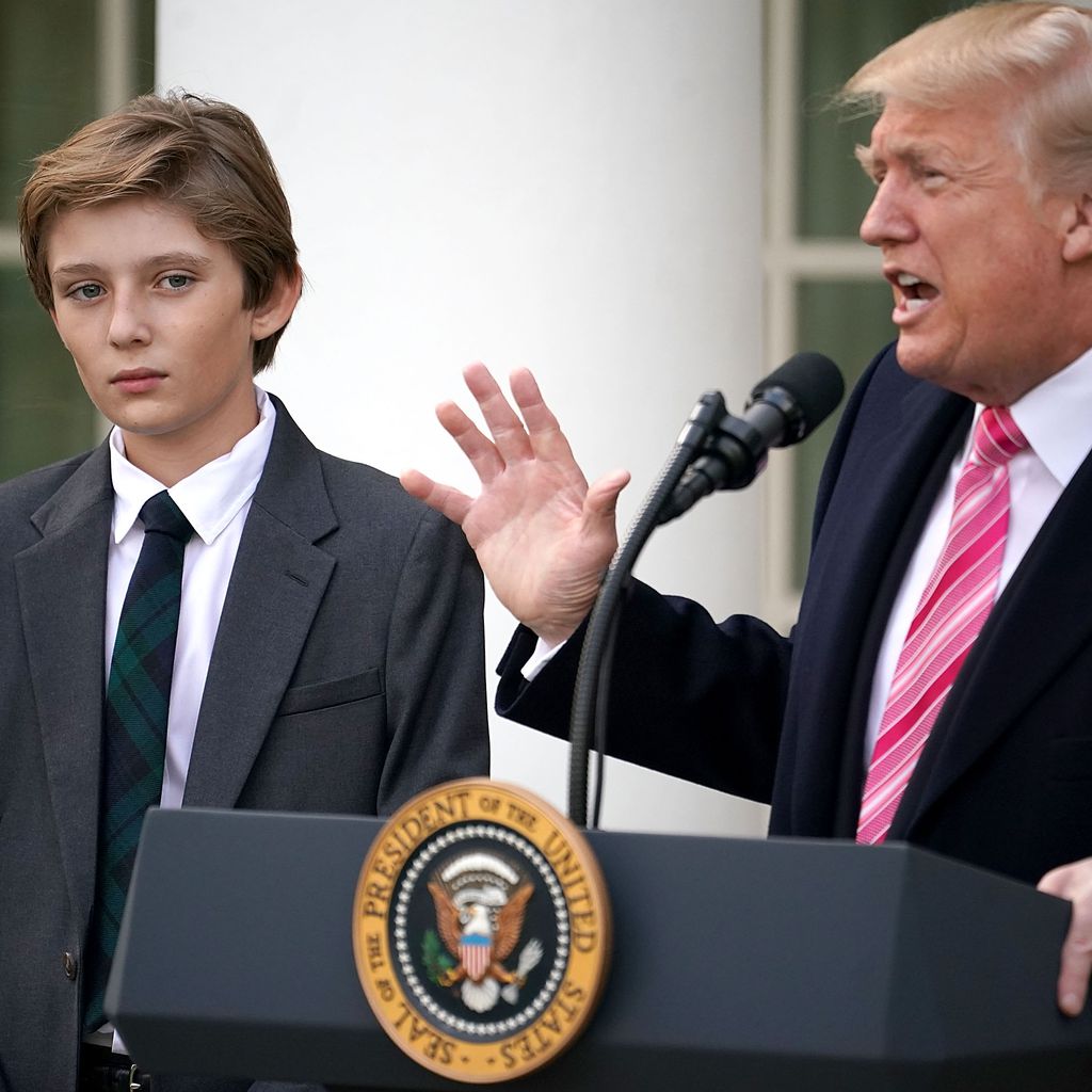 Barron und Donald Trump in Washington, Oktober 2017