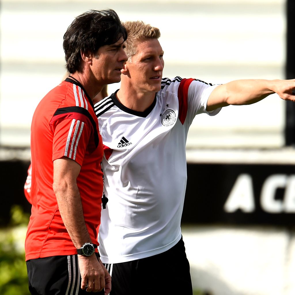 Bastian Schweinsteiger und Joachim Löw in Rio de Janeiro