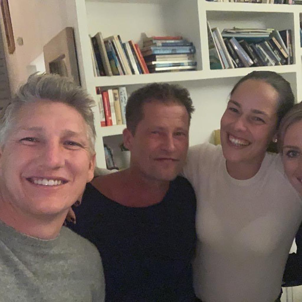 Bastian Schweinsteiger, Til Schweiger, Ana Ivanovic und Angelique Kerber, Februar 2020
