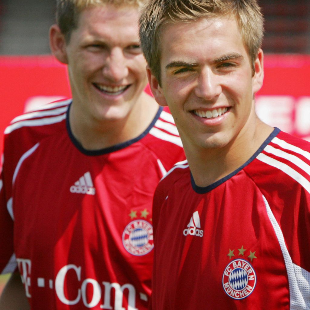 Bastian Schweinsteiger und Philipp Lahm beim FC Bayern München-Training 2006