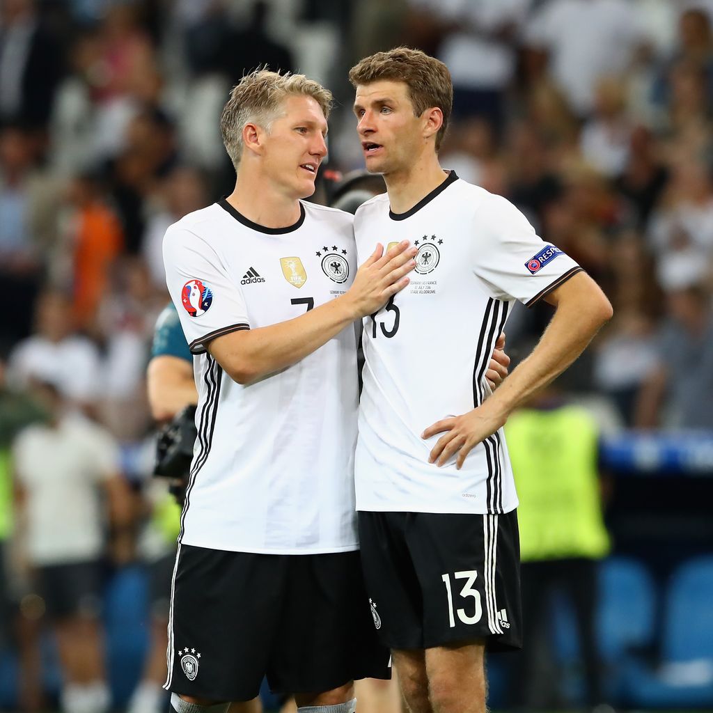 Bastian Schweinsteiger und Thomas Müller, Juli 2016