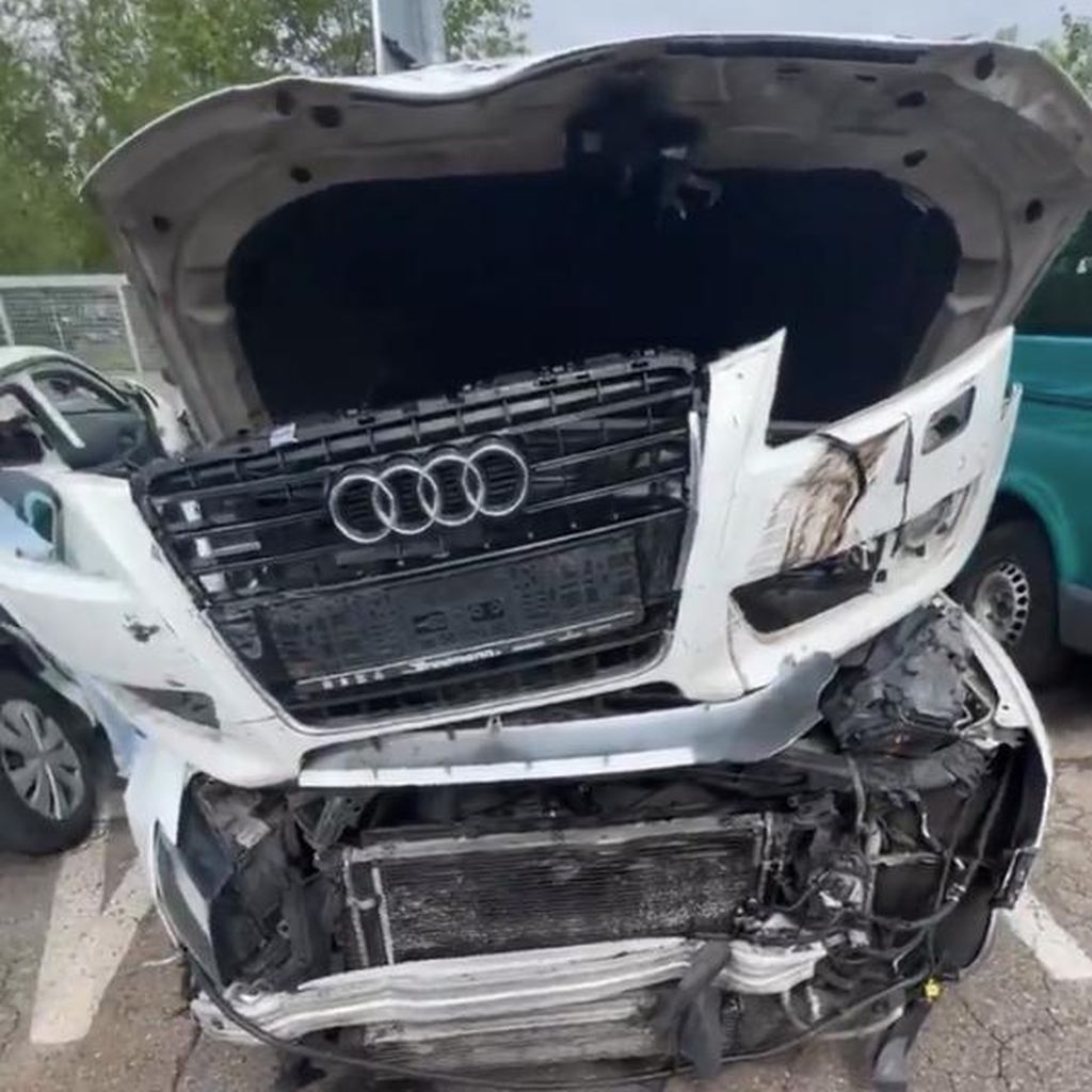 Bauer Patricks Auto nach dem Unfall